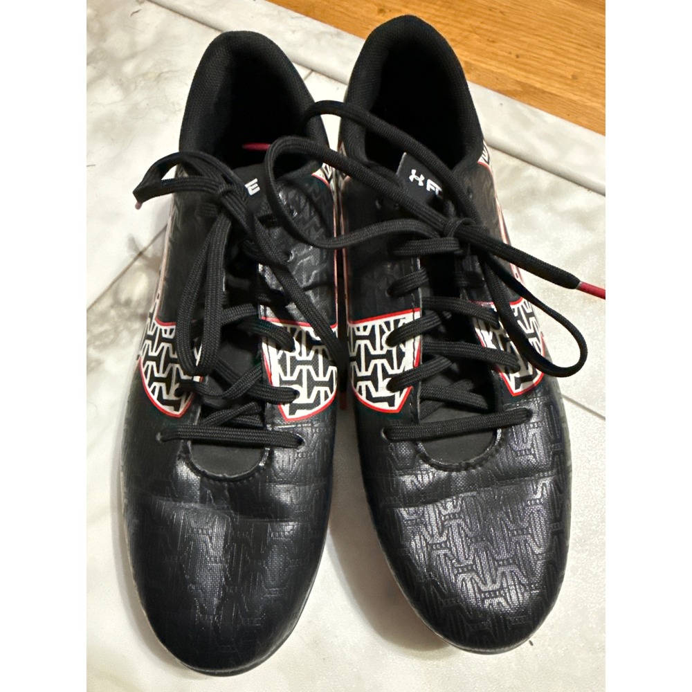 Under Armour Force 2.0 FG Soccer Cleats Black Red White 1264206-006 Kids 5Y
